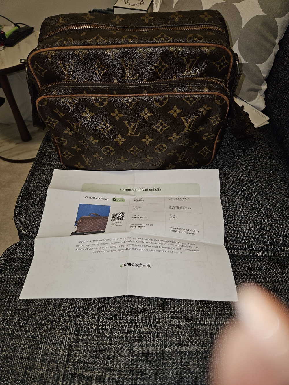 Vintage Louis Vuitton Monogram Nile Crossbody Bag . With A COA